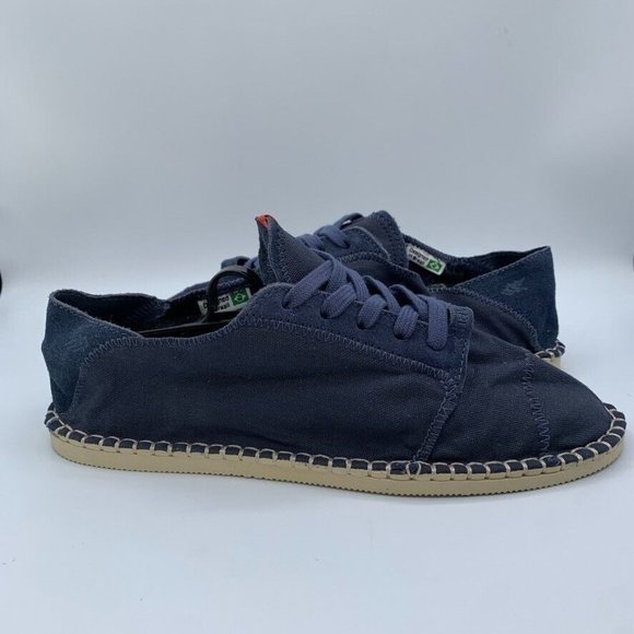 Havaianas Alpargatas Origine II Lace Up Sneakers Espadrille Size Womens 11 Blue - Picture 2 of 10